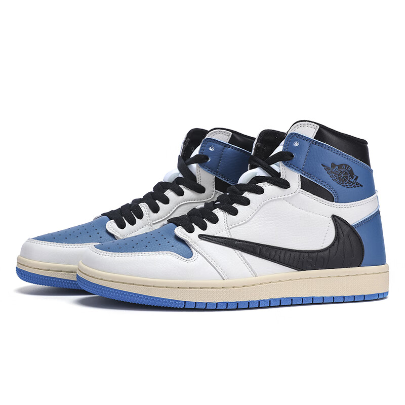 aj高帮男鞋摩韩版绿运动休闲情侣潮牌加绒板鞋 aj1薄荷糖 36【图片