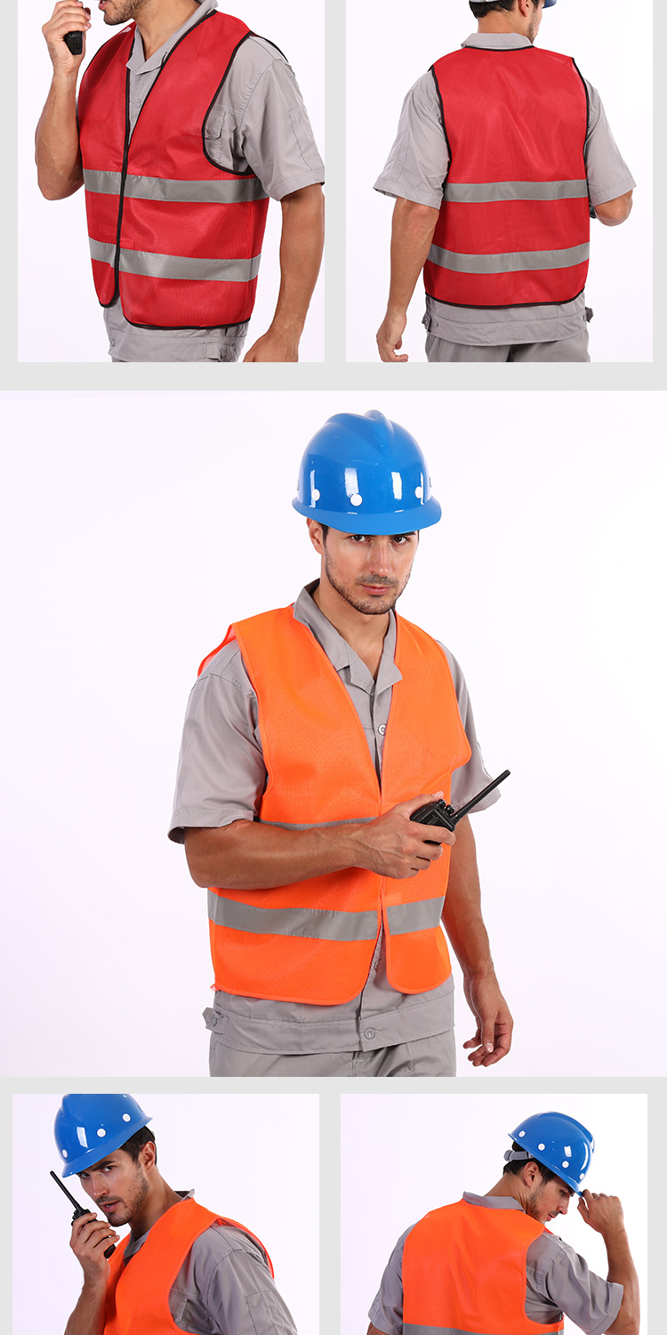 反光安背心马甲工地施工衣荧光黄路政公路交建筑工人外套衣服 红色