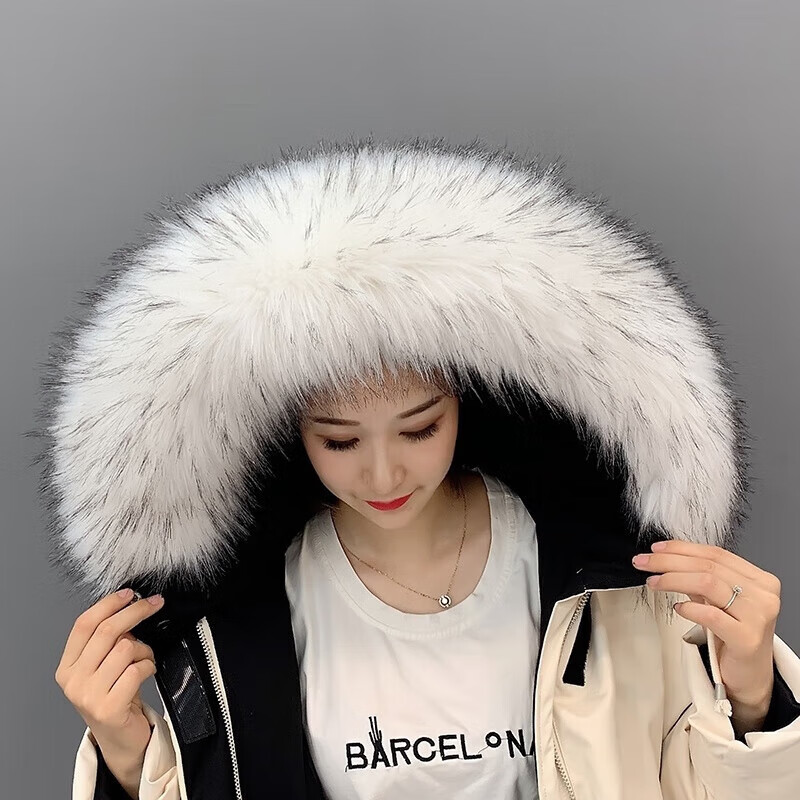 geruize 羽绒服毛领女单买单卖羽绒服帽子单买毛领真毛通用毛领子派克