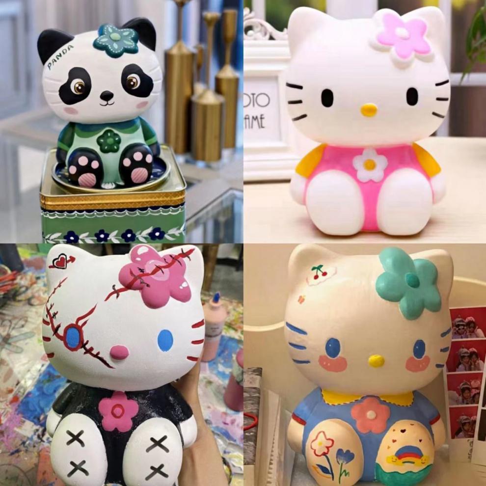 【智选优品】石膏娃娃涂色 diy彩绘搪胶娃娃鸦存钱罐学生情侣礼物批发