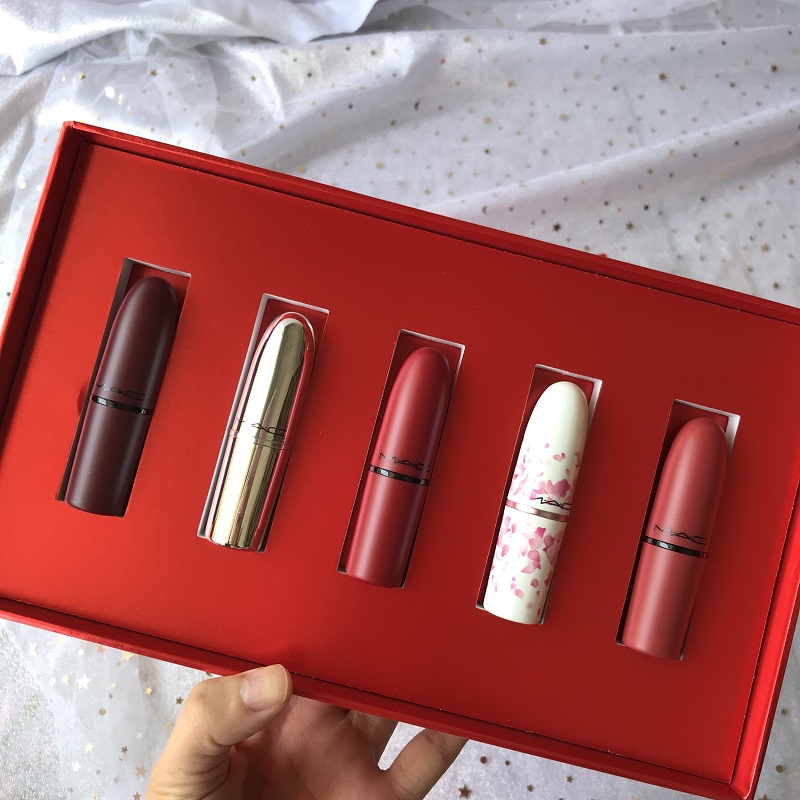 【圣诞节礼物】mac 魅可子弹头唇膏 口红 2支礼盒 10支套装 7支礼盒