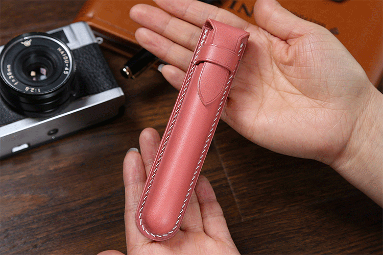 2022新款子芒意大利牛皮笔套真皮钢笔抗压钢笔笔套简约复古保护套手工