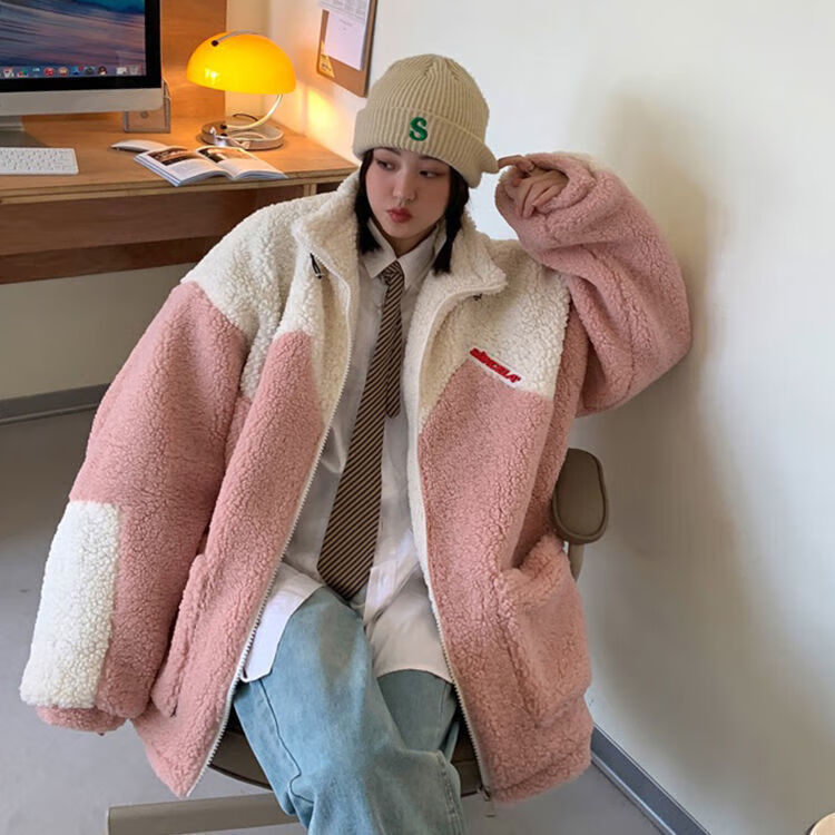 刘耀文同款棉服刘耀文同款棉服时代少年团羊羔毛外套韩版宽松冬季ins