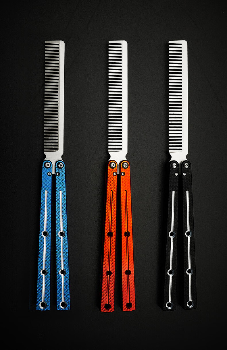 折叠甩手梳子刀蓝色训练头维修套件教程刀套运费险60以上98cm145mm