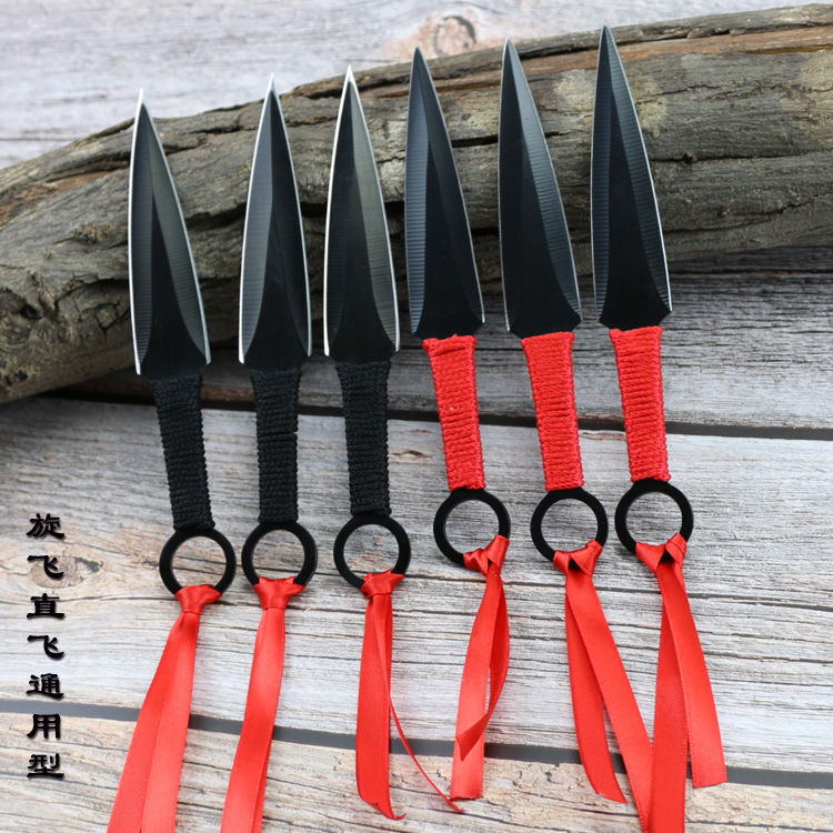 不锈钢飞镖刀手里剑火影忍者暗器柳叶飞针防身回旋直飞 敢死队加长款