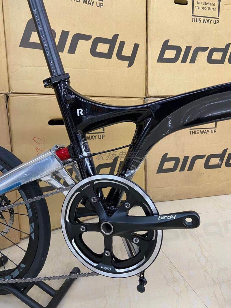 birdy摺疊車德國鳥車代理 birdy r20 飊速款 406 碟剎摺疊自行 銀紅