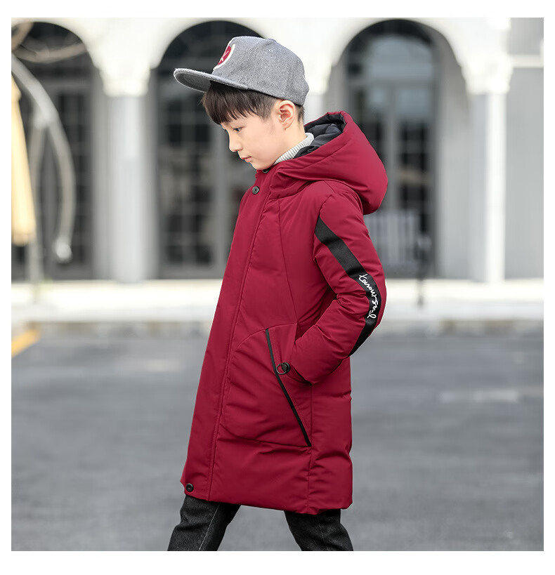 闪洛儿童棉袄男童外套12-15岁小男孩棉衣服加厚保暖小学生棉服冬季