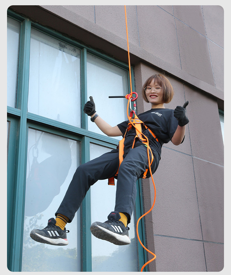 高楼火灾逃生绳缓降器救生家用防火安全绳高层消防绳钢丝绳 (8mm绳)20