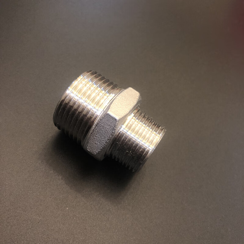 304不锈钢变径六角对丝/异径外丝接头/大小头外丝/4分 6分(定制) 304