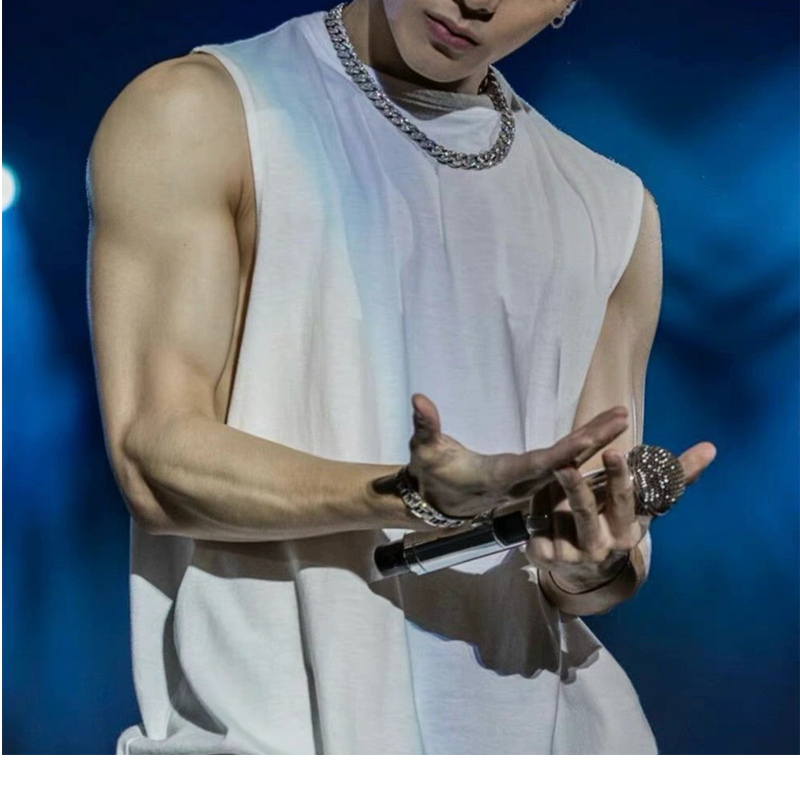 官方王嘉尔同款满钻手链男女潮回到未来古巴手链情侣一对钛钢 银色满