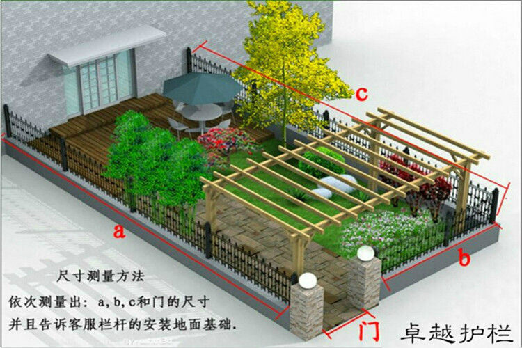 圍牆護欄鑄鐵圍欄學校小區圍牆柵欄別墅庭院綠化圍牆護欄戶外家用農村