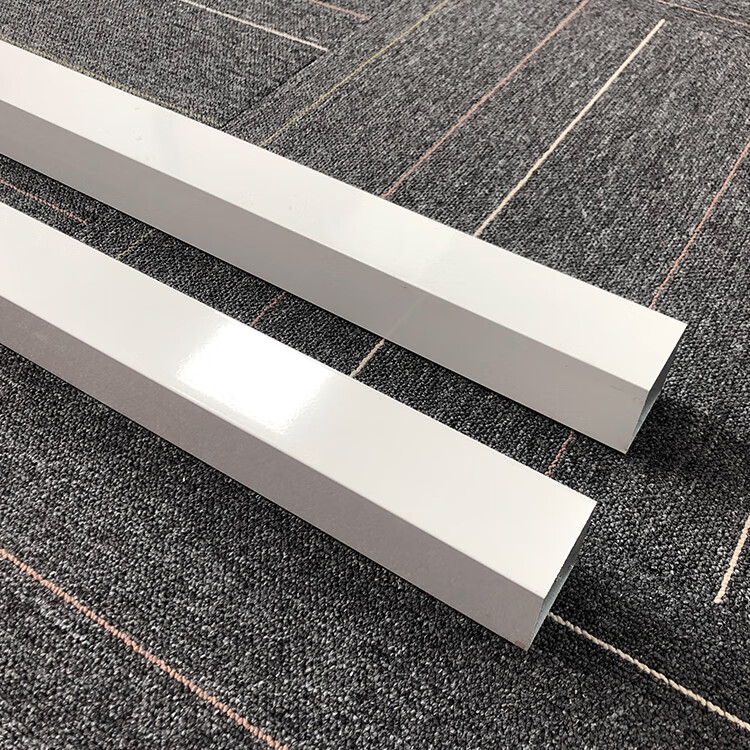 定制白色铝方管烤漆铝合金扁管铝方通室外装修隔断喷涂铝型材格栅6030