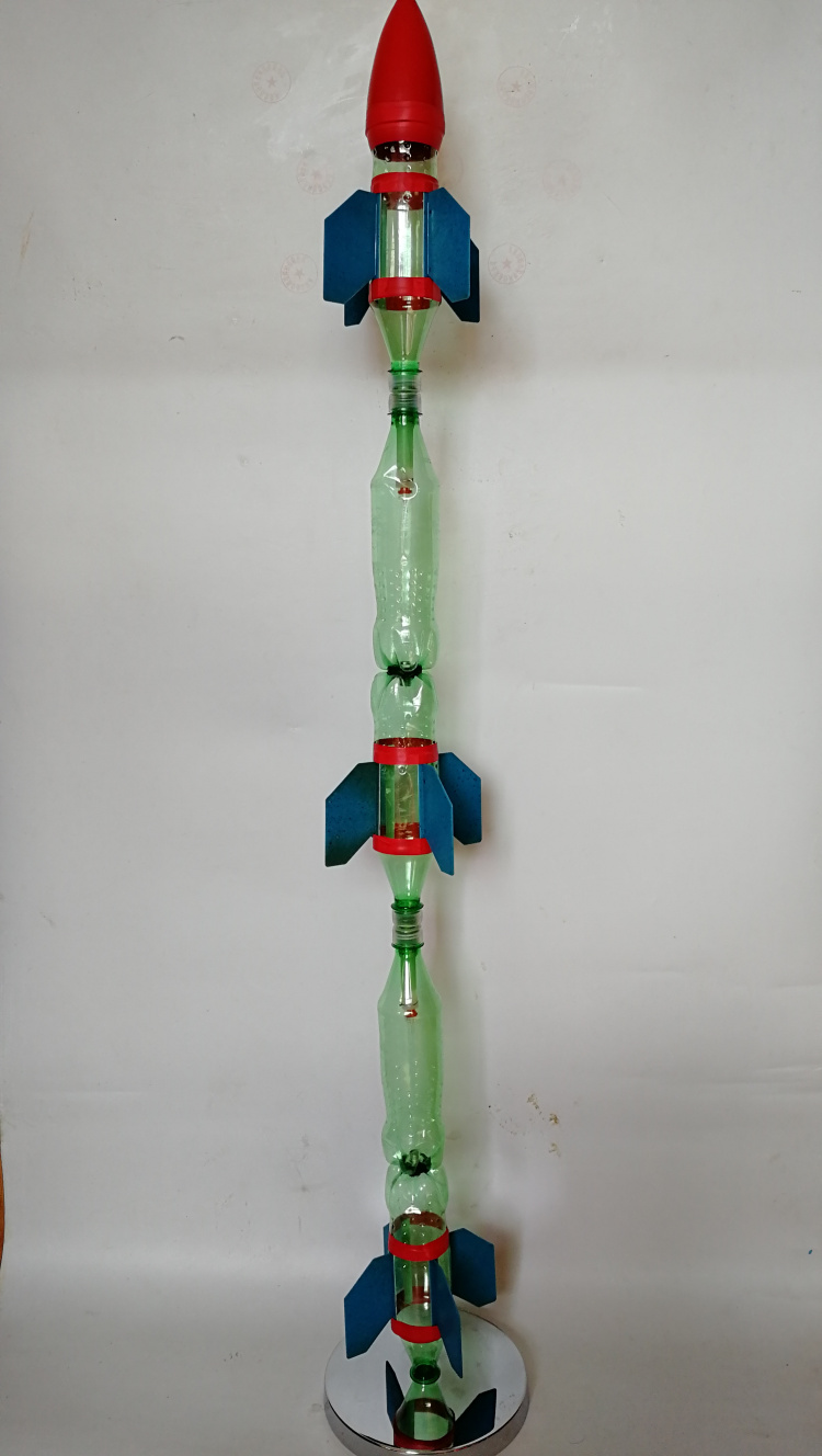 水火箭全套制作材料 二级分离器发射器降落伞diy火箭模型可飞分离