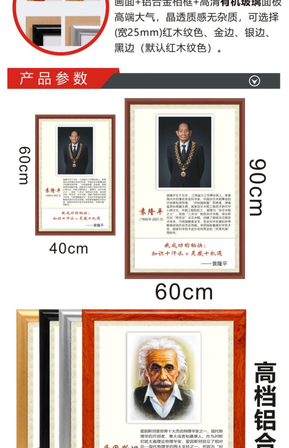 科学家装饰画文学家科学家海报挂图中外励志名人伟人简介学校教室相框