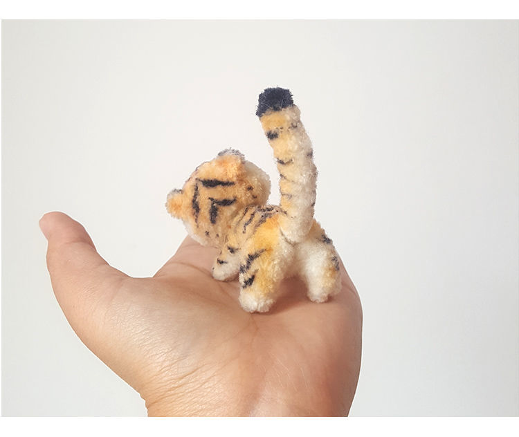 彩色超密毛根羊毛扭扭棒小老虎熊猫材料包手工diy抱偶赠礼物男友 小黄