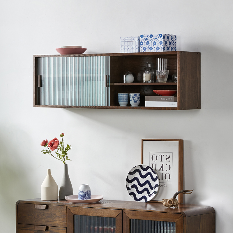 吊柜客厅储物实木厨房吊柜墙壁柜餐厅挂墙式置物架客厅电视机装饰柜