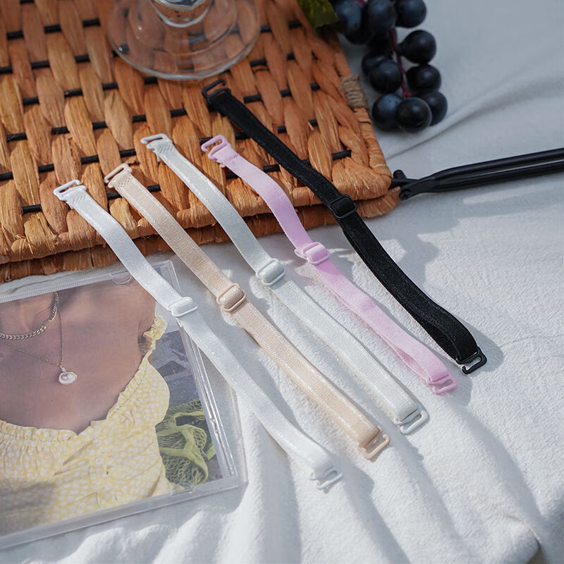 肩带手环两用〗内衣带肩带手链小皮筋送男朋友情侣手链网红皮筋 白