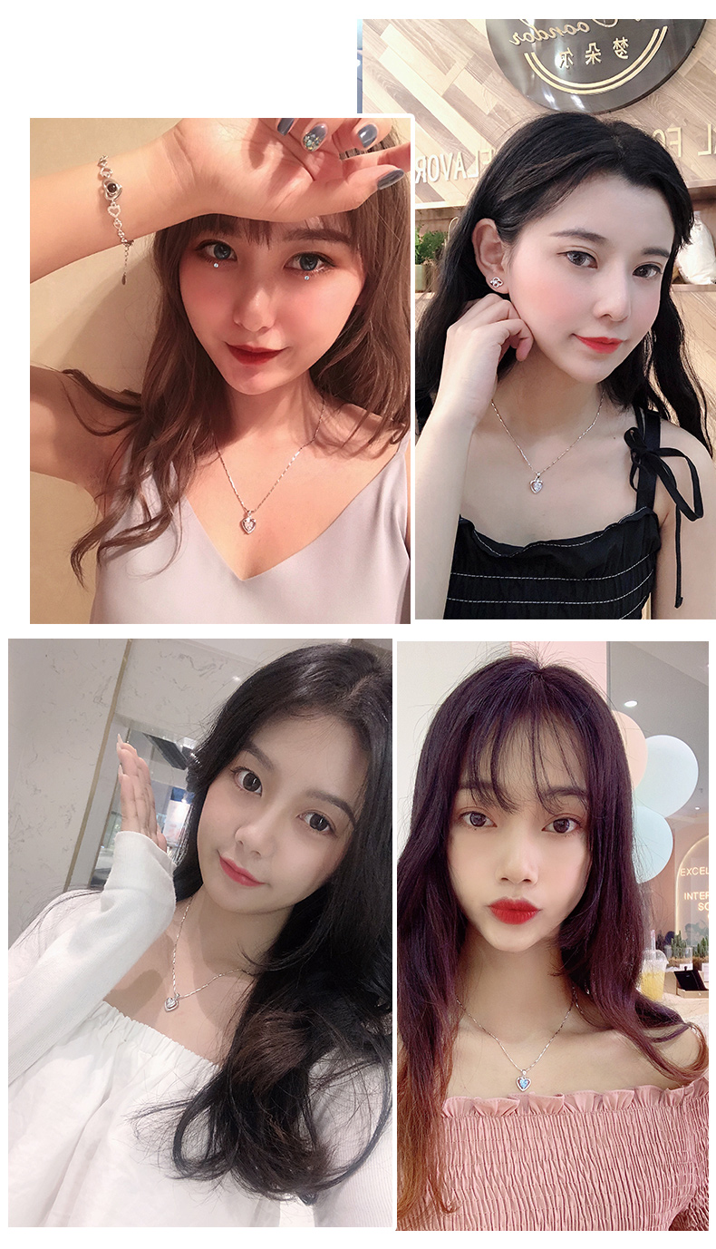 梦菲娜【送女友送老婆】永恒之心挚爱纯银项链 圣诞节礼物礼盒装 新款