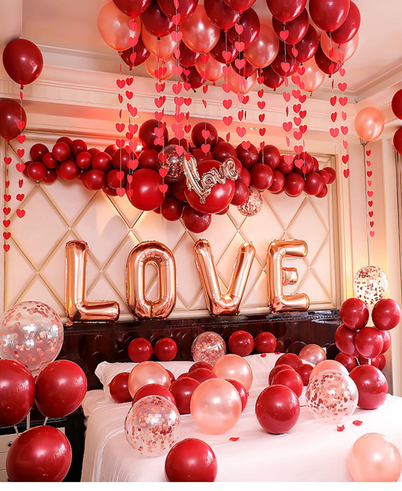 (新品)订婚宴装饰婚礼婚房布置套装网红创意浪漫场景新房用品结婚气球