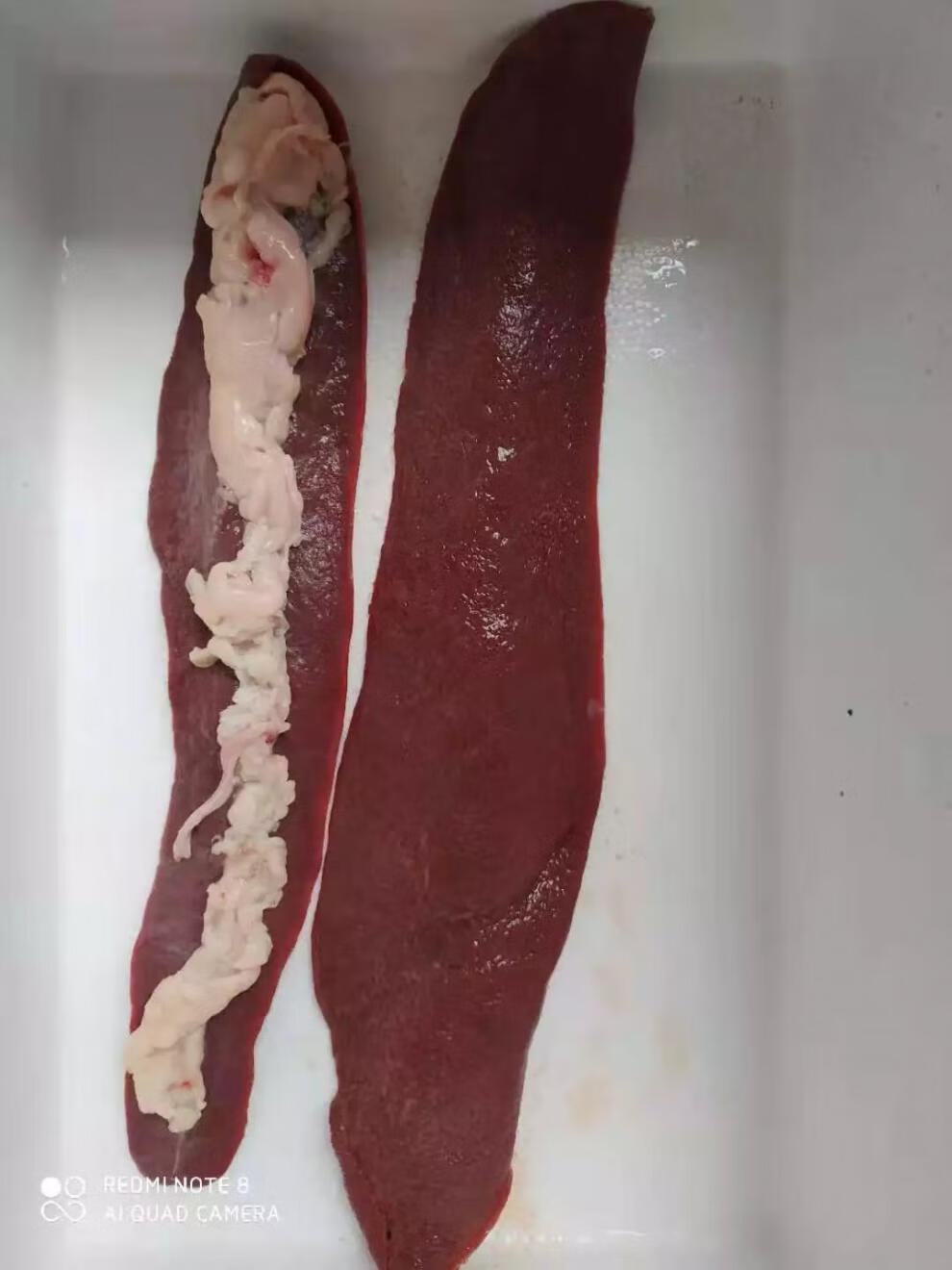 新鲜猪脾脏猪胰子湖北土猪猪脾脏 猪联贴猪脾3/5斤 5斤【图片 价格