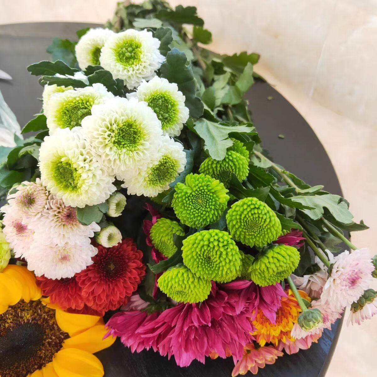 轻奢多头小雏菊混搭水养鲜切花鲜花花束好养超长花期冷链绿色多头小菊