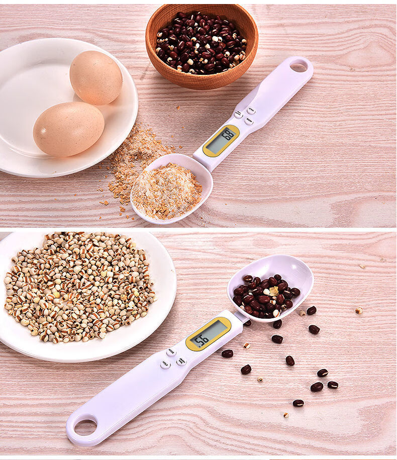 米粉勺子量5克电子称量勺秤厨房小型克数秤带刻度计量勺奶粉勺精准