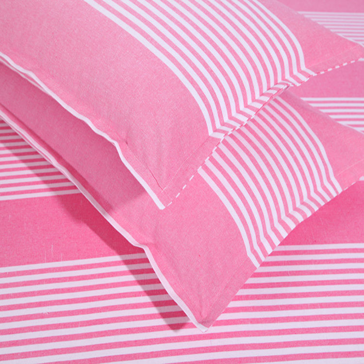 枕套加厚加密棉布拉链式单人学生枕套成人枕套粉蓝紫4775cm枕套一对