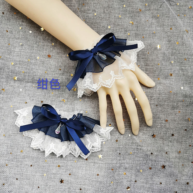 喜圣多新品洛丽塔lolita手袖手工手袖多色甜美百搭仙气蕾丝洛丽塔手袖