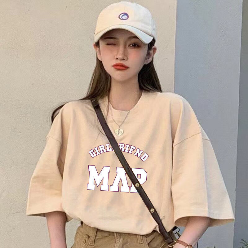 短袖t恤女宽松韩版夏季2022年新款潮牌vintageins原宿风chic港味上