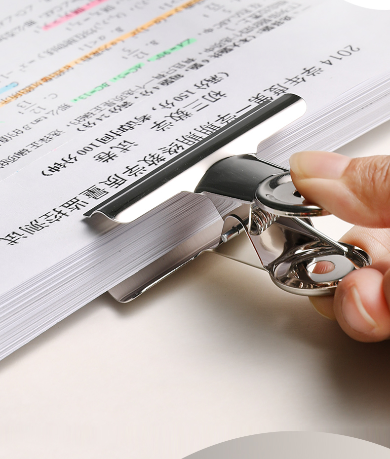 素描画板夹子不锈钢铁票据夹燕尾夹长尾夹强力票据夹圆形夹固定多功能