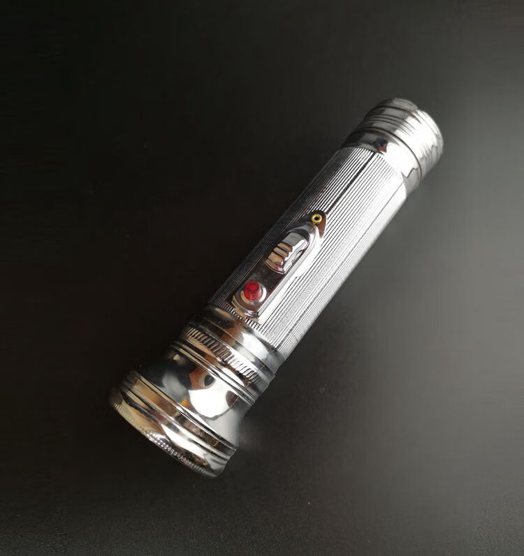 老式手电筒 铁皮一号电池 黄光老灯泡 照明 家用 胎教 教具 明兴牌 5