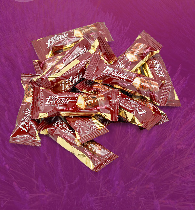 金帝爱上你冰淇淋味巧克力威化300g紫此一生情人节礼