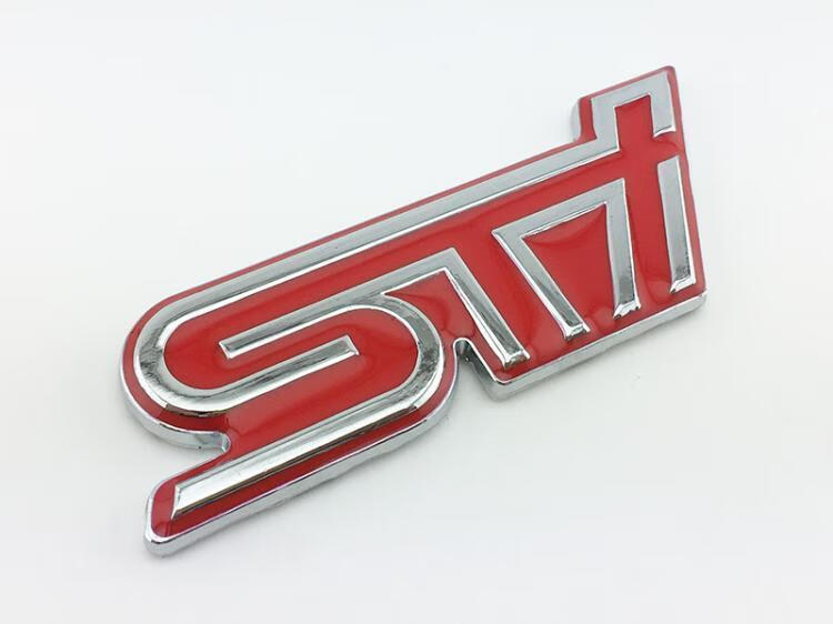 适用于斯巴鲁翼豹力狮森林人个性改装sti车标志 装饰中网标金属后尾车