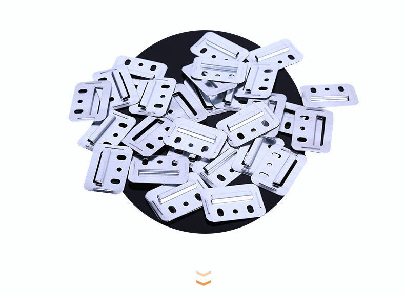 m集成墙板卡扣竹木纤维镀锌卡子扣板卡子墙面板卡片c卡扣 中卡【平孔