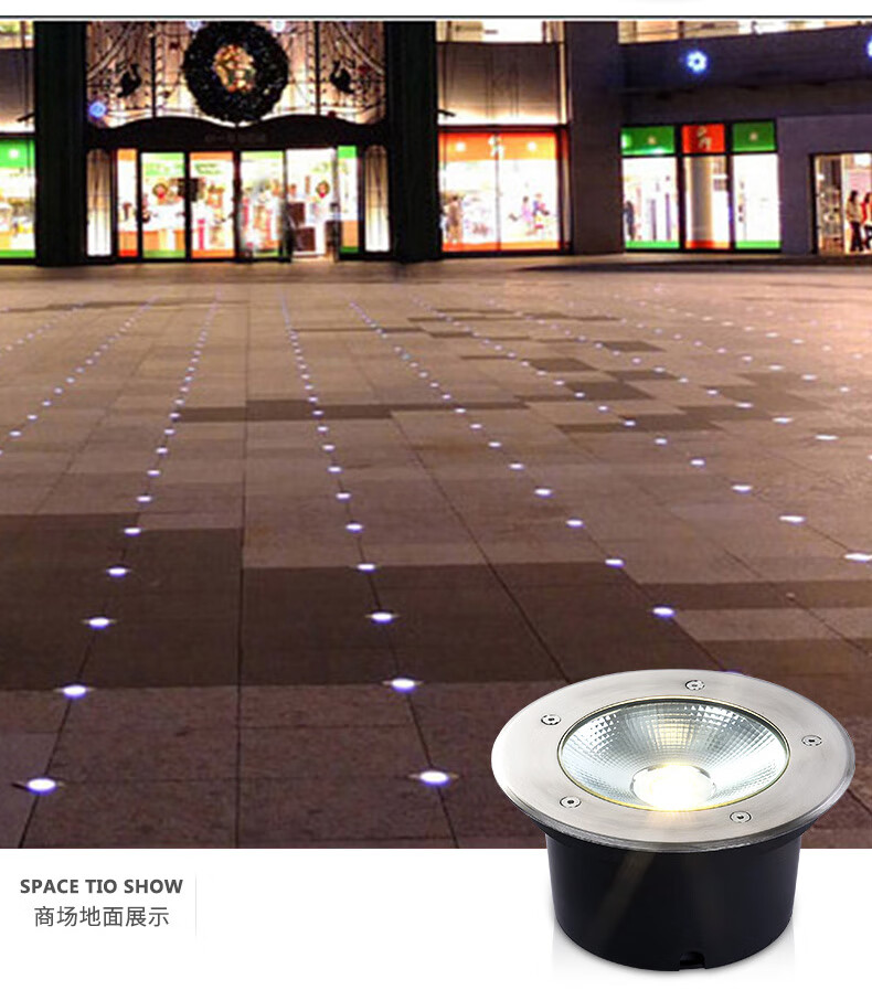cob地埋灯3w广场嵌入式射灯草坪灯户外防水景观花园楼梯灯庭院灯 15w