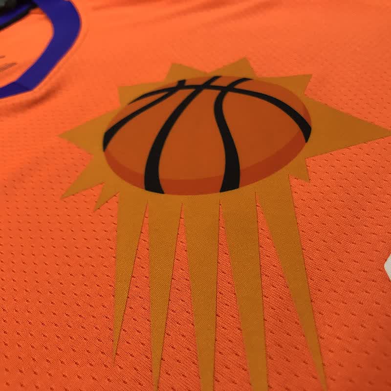 腾讯体育nba同款nba21赛季太阳队篮球服保罗3号球衣艾顿22号橙色篮球