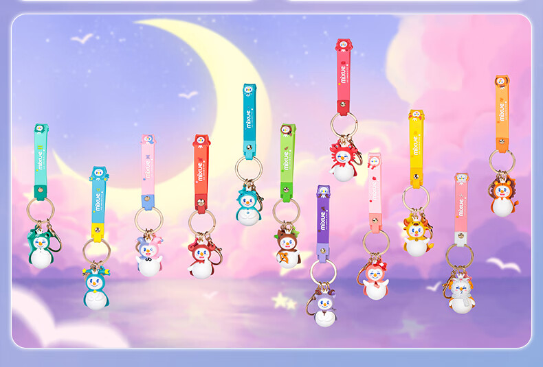 生活梦想家蜜雪冰城雪王十二星座钥匙扣女生钥匙挂件雪王周边圣诞雪人