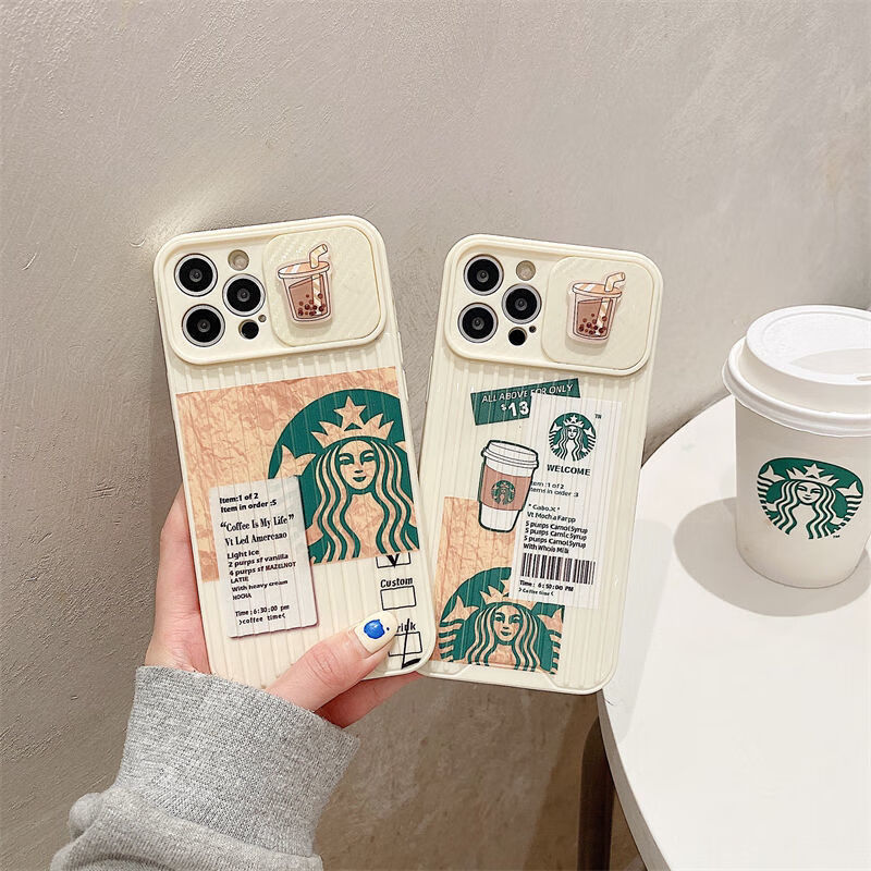 星巴克苹果13promax手机壳iphone1112自由女神像xs8p推拉软毕柯鹿立体