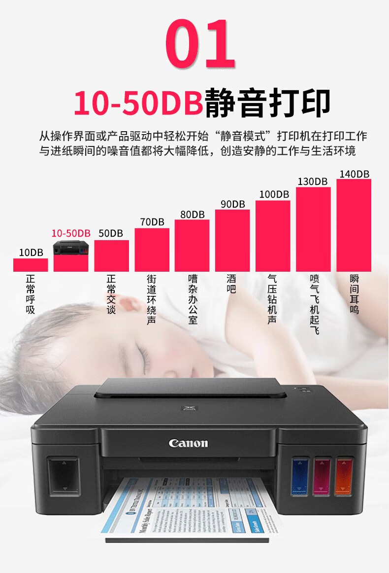 佳能(canon) g1810彩色喷墨照片打印机家用办公小型墨仓式连供加墨水