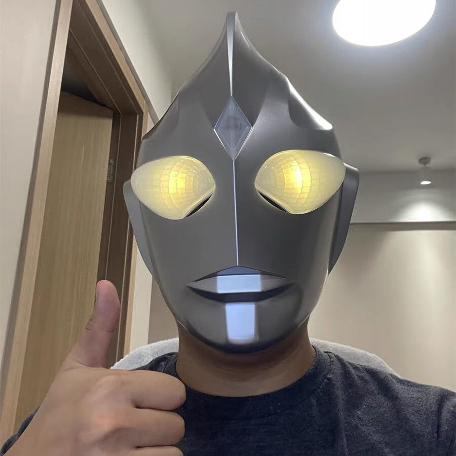 酷擎 奥特曼头套5d树脂abs迪迦头盔真人cos可穿戴面具面罩发光抖音