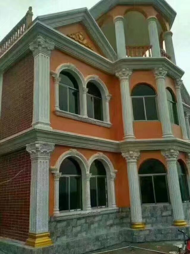 欧式外墙建筑模板现浇别墅贴墙柱包角柱罗马柱模具下单发边长40高37米