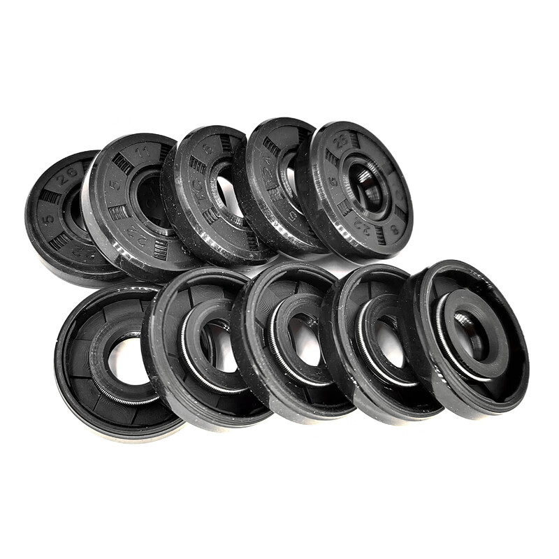 适用骨架油封丁青腈胶水泵密封圈自紧耐油 酒红色 8*19*5【20个】