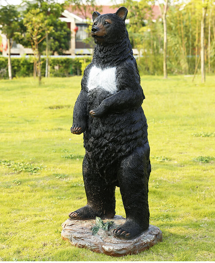 仿真动物黑熊摆件户外模型森林摆设装饰公园草坪景区园林景观雕塑大号