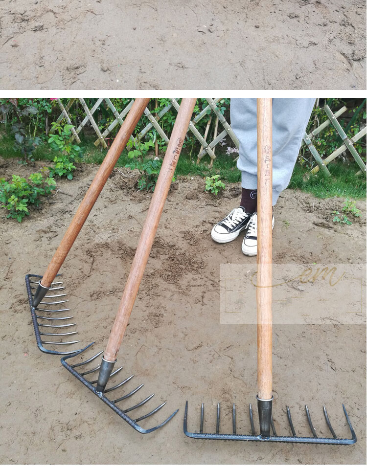 耙子农具铁耙子种菜翻土松土家用三齿四齿九齿十一齿耙农具种菜耙子两