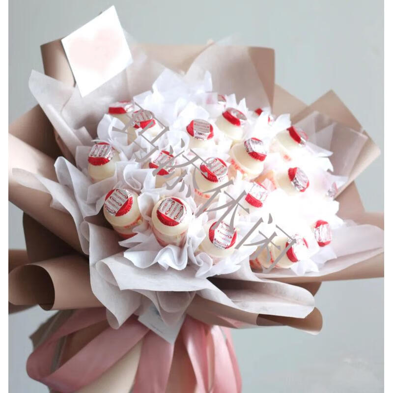 48小时发货零食饮料养乐多花束diy材料包套餐男女友闺蜜节日礼告白520