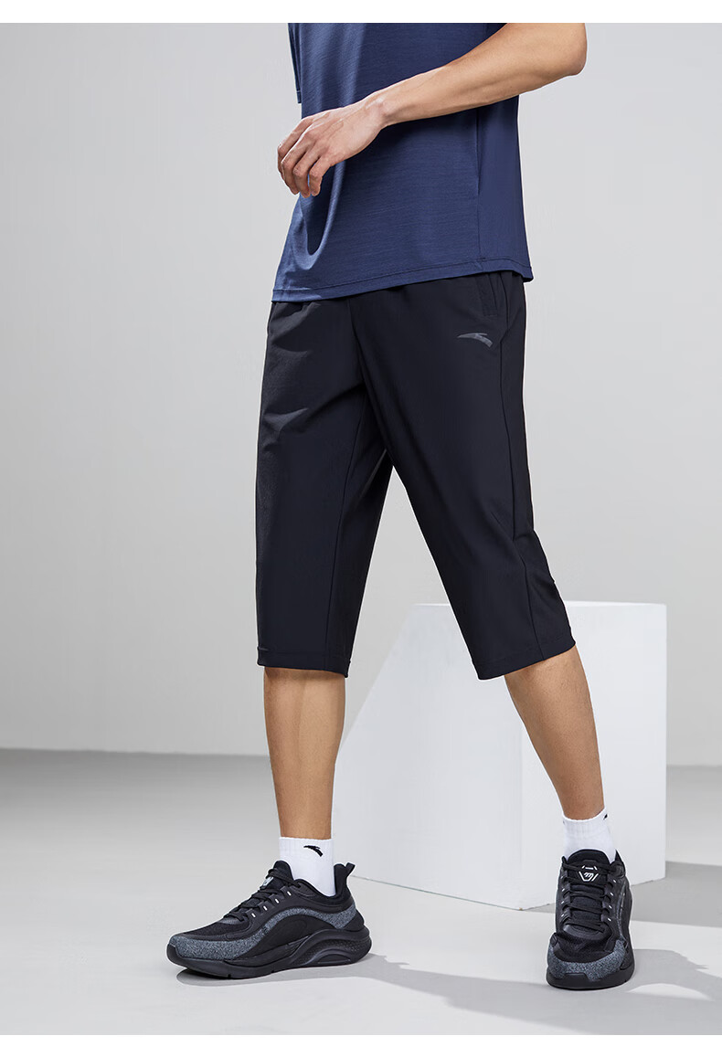 安踏冰丝裤 运动七分裤男夏季运动裤短裤休闲透气裤子152227344 基础