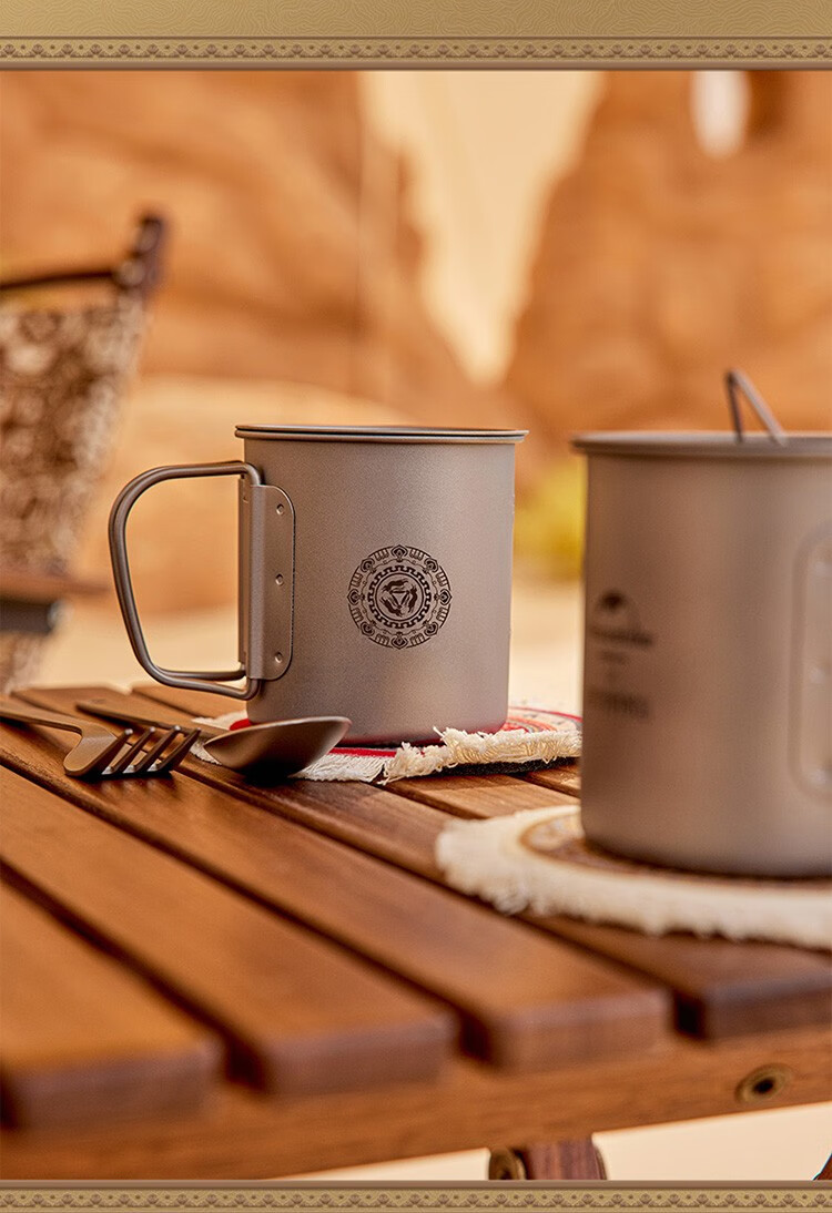 挪客(naturehike)敦煌联名钛杯 户外餐具便携野营装备露营水杯 钛本色