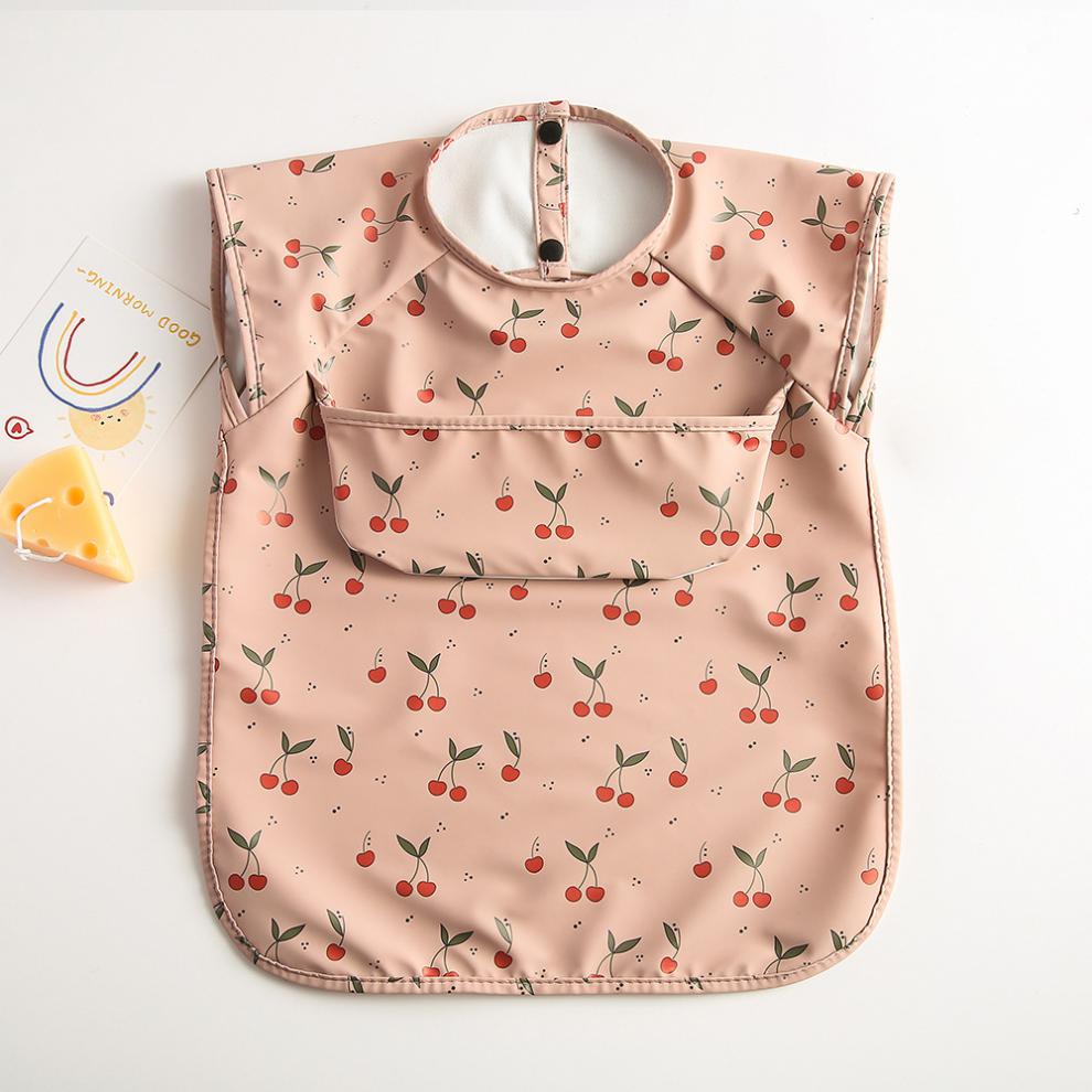 婴儿辅食罩衣丹麦宝宝吃饭反穿衣儿童罩衣婴儿辅食全身防水围兜春夏