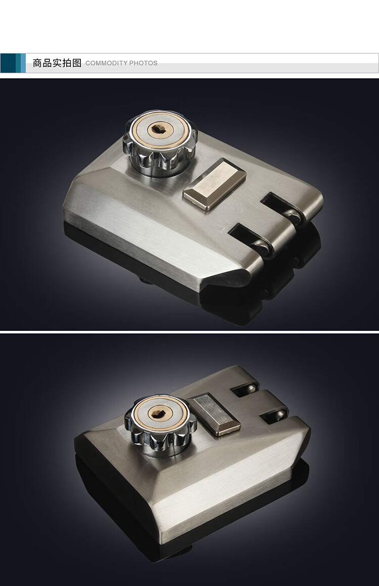 ペ老虎锁自动推拉门锁老式外装门锁c级防盗锁铁门木门推拉移动门自动