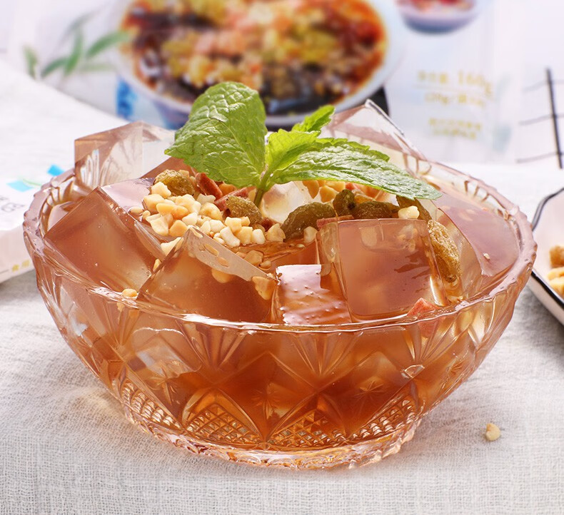 白凉粉儿童专用果冻粉家用布丁粉黑凉粉仙草玄冰粉水信 黑凉粉500gx1